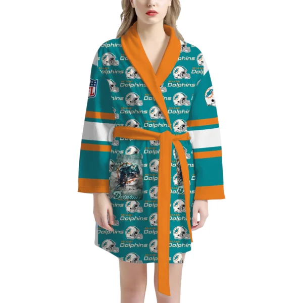 Miami Dolphins Unisex 3D Bathrobe