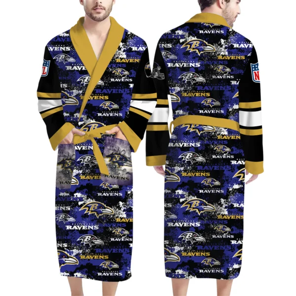 Baltimore Ravens Unisex 3D Bathrobe
