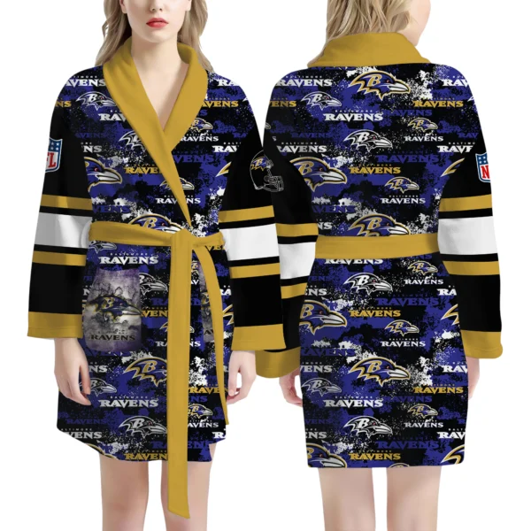 Baltimore Ravens Unisex 3D Bathrobe