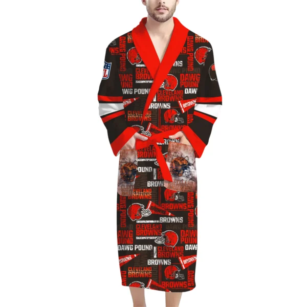Cleveland Browns Unisex 3D Bathrobe