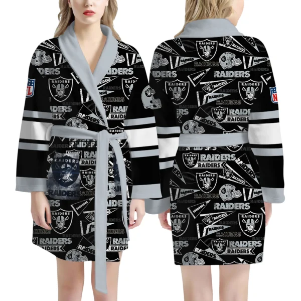 Las Vegas Raiders Unisex 3D Bathrobe
