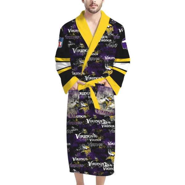 Minnesota Vikings Unisex 3D Bathrobe