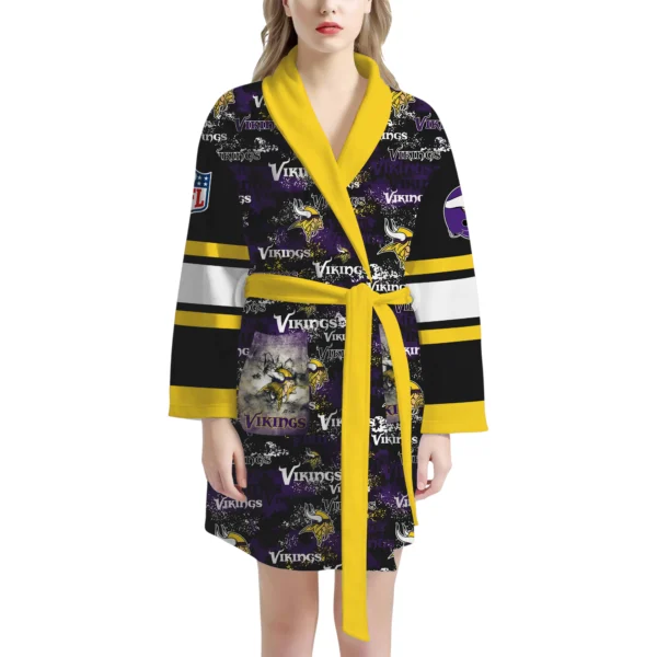 Minnesota Vikings Unisex 3D Bathrobe