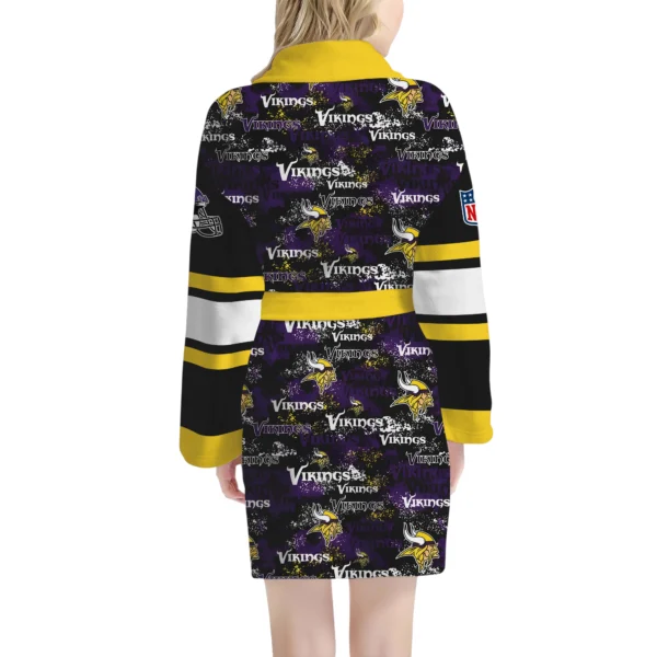 Minnesota Vikings Unisex 3D Bathrobe