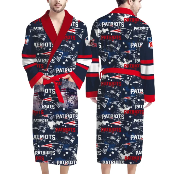 New England Patriots Unisex 3D Bathrobe
