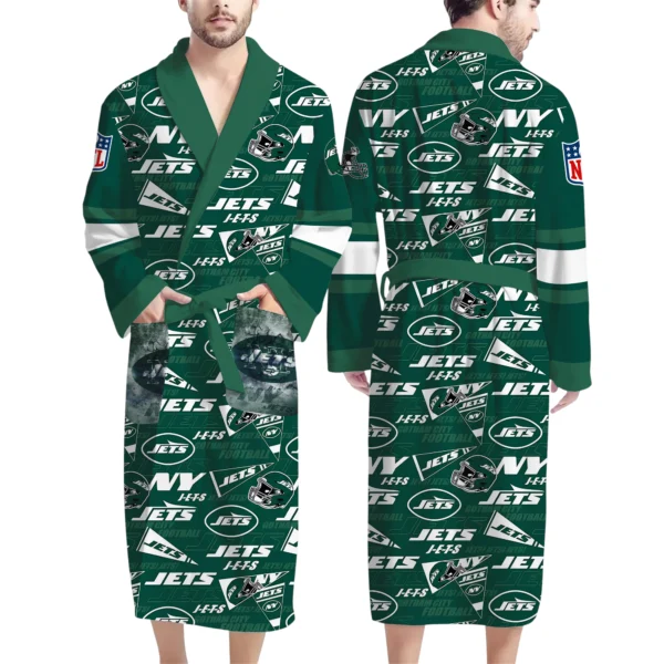 New York Jets Unisex 3D Bathrobe