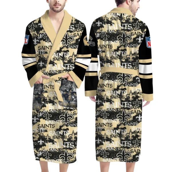 New Orleans Saints Unisex 3D Bathrobe