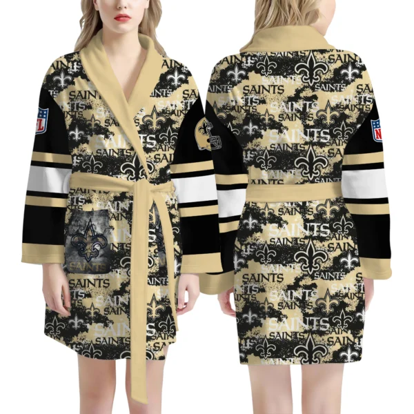New Orleans Saints Unisex 3D Bathrobe