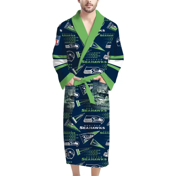 Seattle Seahawks Unisex 3D Bathrobe