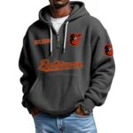 Baltimore Orioles Quarter-Zip Waffle Knit Hoodie