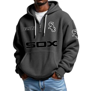 Chicago White Sox Quarter-Zip Waffle Knit Hoodie