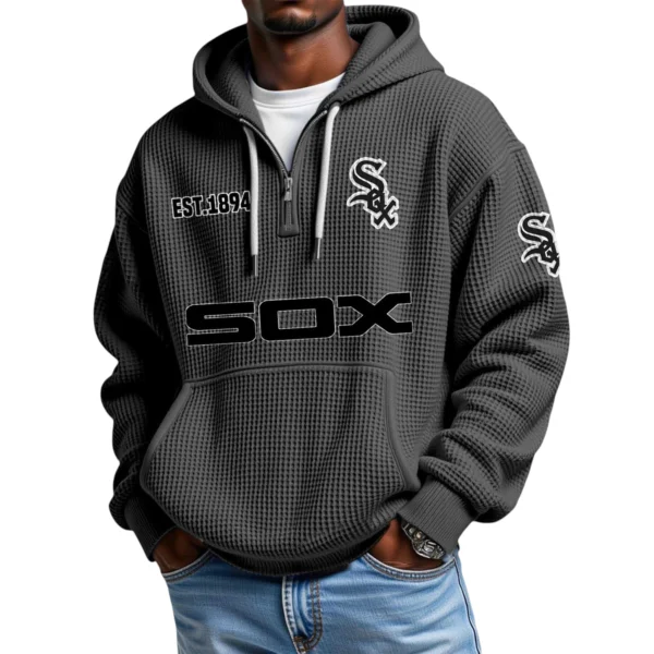 Chicago White Sox Quarter-Zip Waffle Knit Hoodie