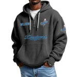 Los Angeles Dodgers Quarter-Zip Waffle Knit Hoodie