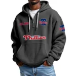 Philadelphia Phillies Quarter-Zip Waffle Knit Hoodie