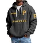 Pittsburgh Pirates Quarter-Zip Waffle Knit Hoodie