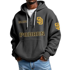 San Diego Padres Quarter-Zip Waffle Knit Hoodie