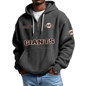 San Francisco Giants Quarter-Zip Waffle Knit Hoodie