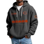 Chicago Bears Quarter-Zip Waffle Knit Hoodie