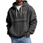 Jacksonville Jaguars Quarter-Zip Waffle Knit Hoodie
