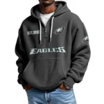 Philadelphia Eagles Quarter-Zip Waffle Knit Hoodie