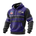 Baltimore Ravens 3D Waffle Pullover Hoodie