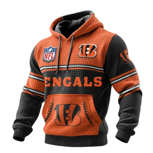 Cincinnati Bengals 3D Waffle Pullover Hoodie