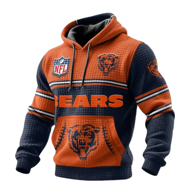 Chicago Bears 3D Waffle Pullover Hoodie