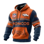 Denver Broncos 3D Waffle Pullover Hoodie