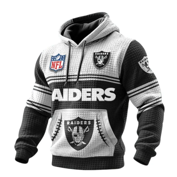 Las Vegas Raiders 3D Waffle Pullover Hoodie