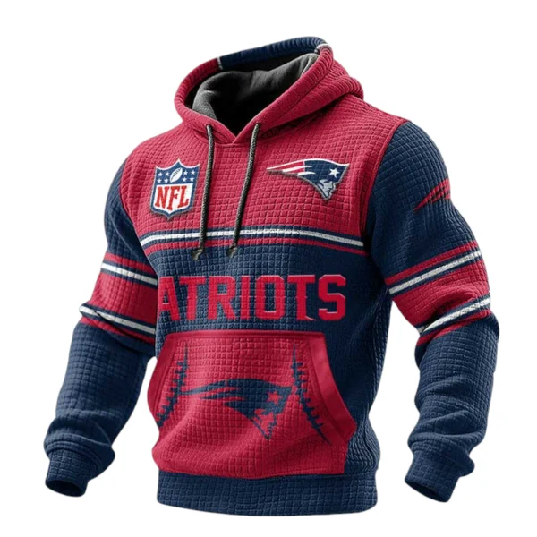 New England Patriots 3D Waffle Pullover Hoodie