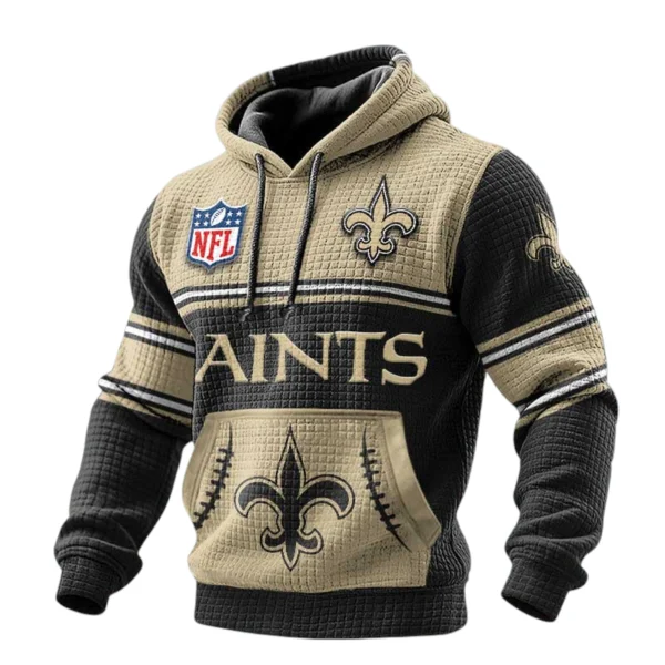 New Orleans Saints 3D Waffle Pullover Hoodie