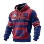 New York Giants 3D Waffle Pullover Hoodie