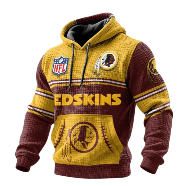 Washington Redskin 3D Waffle Pullover Hoodie