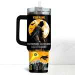 Batman x Las Vegas Raiders Tumblers 40oz with Transparent Lid, Handle & Straw Custom Your Name