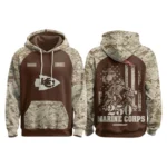 Kansas City Chiefs x Marine Corps 250th Anniversary 3D Hoodie Limited 2026 Personalize Name