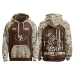 San Francisco 49ers x Marine Corps 250th Anniversary 3D Hoodie Limited 2026 Personalize Name