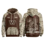 Washington Commanders x Marine Corps 250th Anniversary 3D Hoodie Limited 2026 Personalize Name