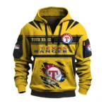 Texas Rangers 3D Half Zip Hoodie Custom Your Name