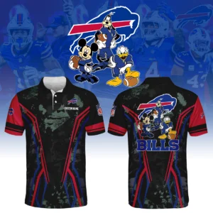 Buffalo Bills x Disney 3D Polo Shirt Custom Name