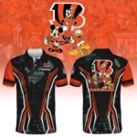 Cincinnati Bengals x Disney 3D Polo Shirt Custom Name