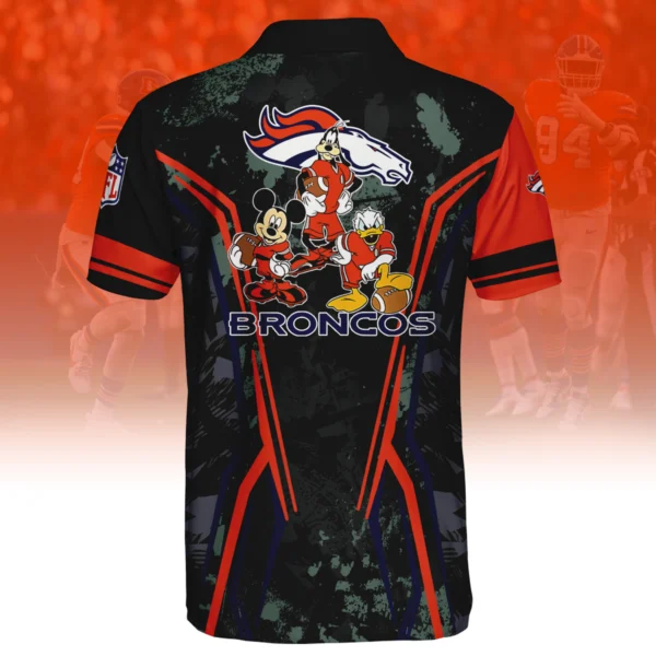 Denver Broncos x Disney 3D Polo Shirt Custom Name