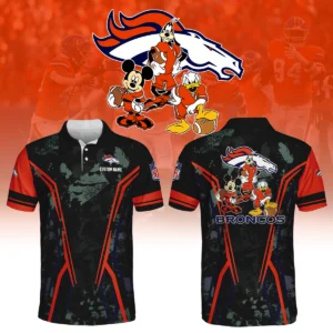 Denver Broncos x Disney 3D Polo Shirt Custom Name