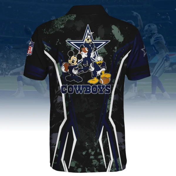 Dallas Cowboys x Disney 3D Polo Shirt Custom Name