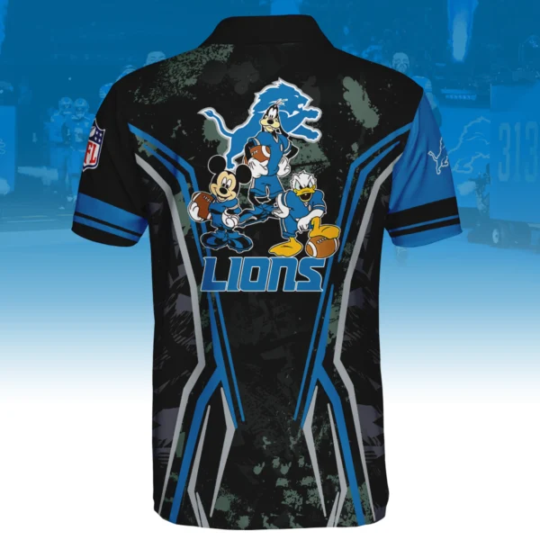 Detroit Lions x Disney 3D Polo Shirt Custom Name