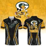 Green Bay Packers x Disney 3D Polo Shirt Custom Name