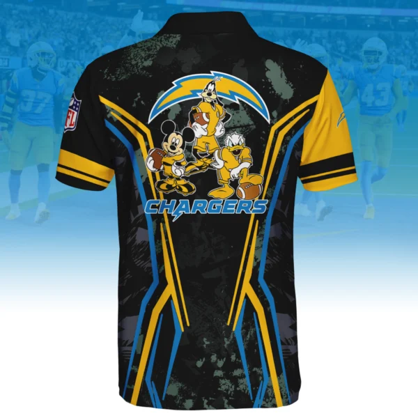 Los Angeles Chargers x Disney 3D Polo Shirt Custom Name