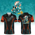 Miami Dolphins x Disney 3D Polo Shirt Custom Name