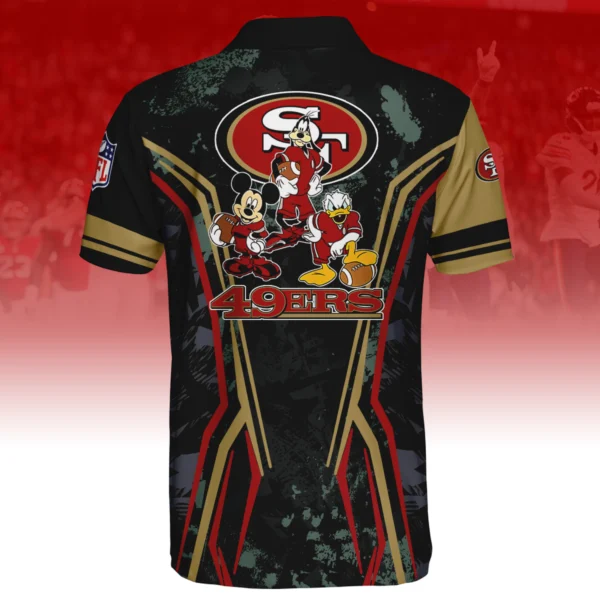 San Francisco 49ers x Disney 3D Polo Shirt Custom Name