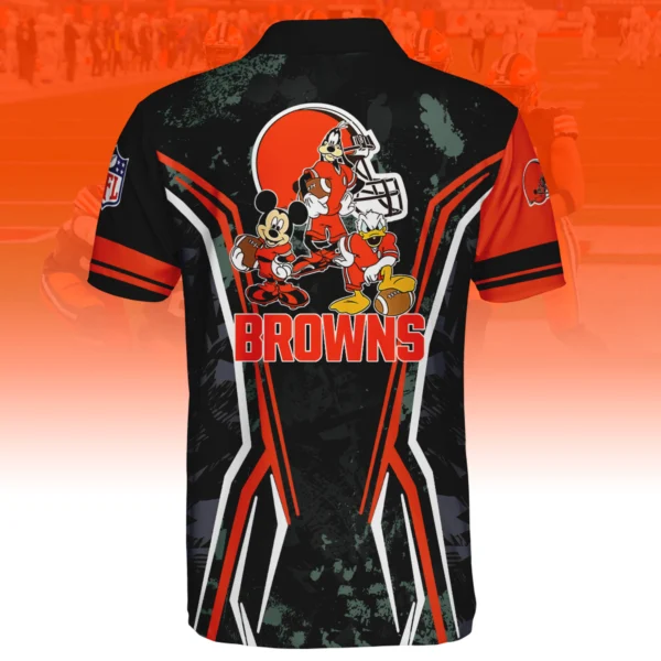 Cleveland Browns x Disney 3D Polo Shirt Custom Name