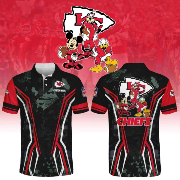 Kansas City Chiefs x Disney 3D Polo Shirt Custom Name